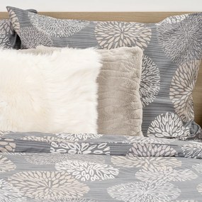 Lenjerie de pat din bumbac 4Home Grey Petals, 220 x 200 cm, 2 buc. 70 x 90 cm