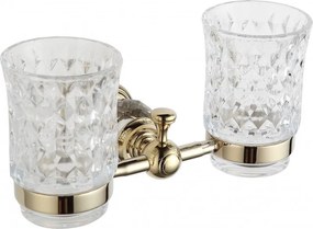 Mexen Estela pahar dublu pentru periuțe de dinți, auriu - 7011552-50