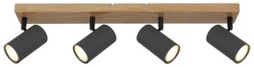 Plafoniera cu 4 spoturi directionabile design modern ROBBY gri grafit