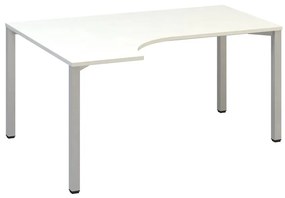 Birou ergonomic ProOffice B 180 x 120 cm, stânga, alb