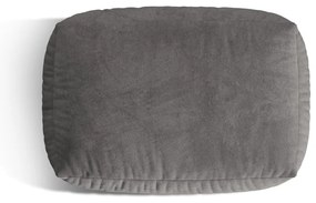 Taburet modular gri cu tapițerie din catifea Martina – Micadoni