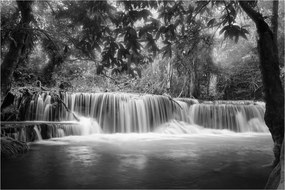 Tablou - Cascada alb-negru și alb (90x60 cm)