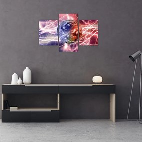 Tablou - Globul pământen în curenți (90x60 cm)