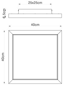 Plafonieră LED RGBW dimabilă BRANZA LED/24W/230V Globo 41374-24 + telecomandă