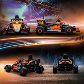 AIYAPLAY Mașină Electrică pentru Copii cu Telecomandă, Mașină cu Baterii, Mașină Electrică cu Suspensie, 115x67x50 cm, Portocaliu | Aosom Romania