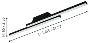 Plafonieră LED RGBW dimabilă FRAIOLI-ZLED/32W/230V negru Eglo 900079
