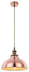 Lustra,Pendul Industrial Style, diam.28,5cm, finisaj cupru, MANDY 15083 GL