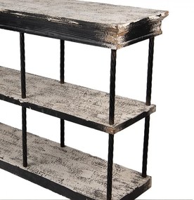 Consola neagra, din lemn si metal, cu aspect vintage, Forge