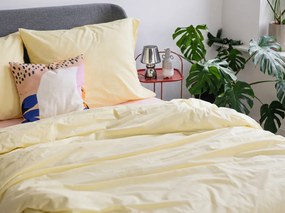 Lenjerie de pat din bumbac CALMORA galben deschis Dimensiune lenjerie de pat: 2 buc 70 x 90 cm | 160 x 200 cm