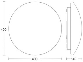 Corp de iluminat LED cu senzor pentru baie STEINEL 058609 RS PRO LED/19,5W/230V IP54