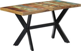 vidaXL Masă de bucătărie, 140 x 70 x 75 cm, lemn masiv reciclat