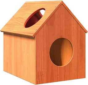 vidaXL Ceară pentru Casă pisici maro 41x50x50 cm Lemn masiv de pin