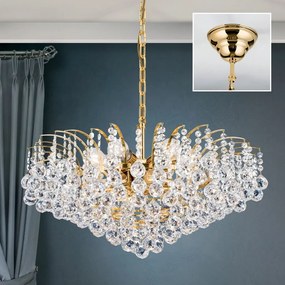 Candelabru cristal Asfour design lux KRISTALL KLASSISCH 10L gold/clear
