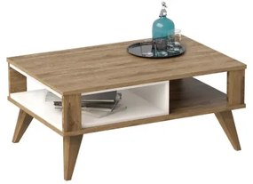 Măsuță de cafea IONIS 40x90 cm maro/albă