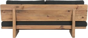 Canapea 3 locuri din stofa si lemn de pin " Black Aged