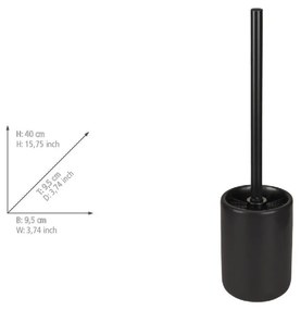 Perie de WC neagră din ceramică Olinda – Allstar