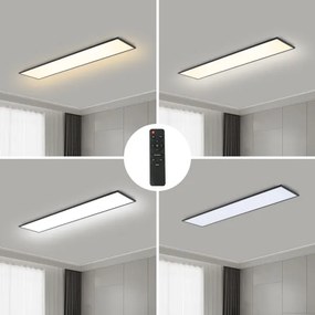 Plafonieră LED dimabilă Brilagi SLIMFRAME LED/58W/230V 120x30 cm negru + telecomandă