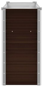 Strat inaltat de gradina, maro, 100x40x77 cm, otel galvanizat