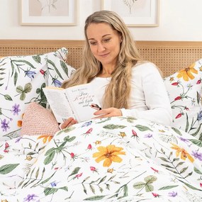 Lenjerie de pat din crep 4Home Wildflower Bliss, 160 x 200 cm, 70 x 80 cm