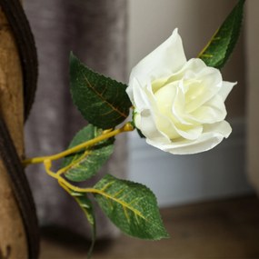 Outsunny Plantă Artificială de Trandafir cu 21 de Flori Ø18x90 cm Portocaliu cu Vas | Aosom Romania