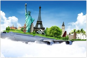 Tablou - Călătorie în jurul lumii (90x60 cm)