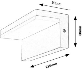 Aplică LED de exterior Rabalux 77093 ZARAGOZA LED/10W/230V IP54 alb