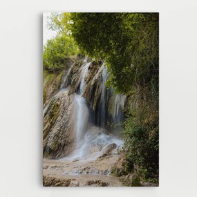 Tablou Canvas, 90x140cm, Dormitor si Living, Peisaje, Cascade, Forest Waterfall View