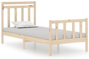 3105340 vidaXL Cadru de pat mic single, 75x190 cm, lemn masiv