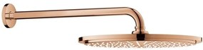 Palarie dus fix Grohe Rainshower Cosmopolitan 310, O31 cm cu brat, montaj pe perete, cupru (warm sunset)