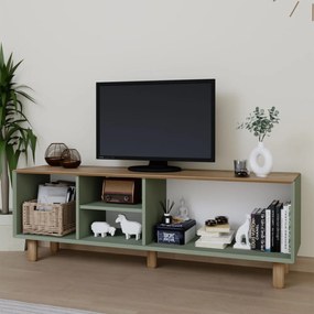 Comoda TV, Hanah Home, Bohemian 1600-84, 160x56x40 cm, Verde