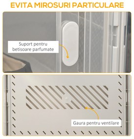 HOMCOM Mobilier pentru Încălțăminte cu Ventilație, 8 Cuburi din Plastic PP, Alb și Transparent, 28x36x21cm, Design Modern | Aosom Romania