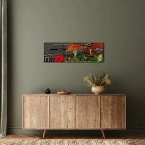 Tablou- Amintire de muzicean (cu ceas) (90x30 cm)