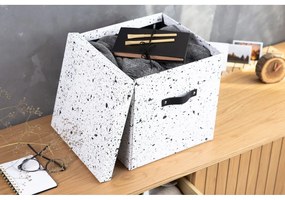 Cutie de depozitare Bigso Box of Sweden Logan, negru-alb