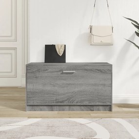 vidaXL Bancă pentru pantofi, gri sonoma, 80x24x45 cm, lemn prelucrat