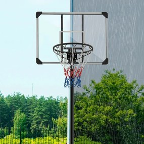 Panou de baschet cu înălțime reglabilă, transparent