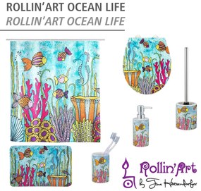 Dozator de săpun din ceramică Wenko Ocean Rollin Art , 360 ml