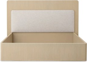 Pat dublu design LUX Dimitrios 180x210cm, stejar albit