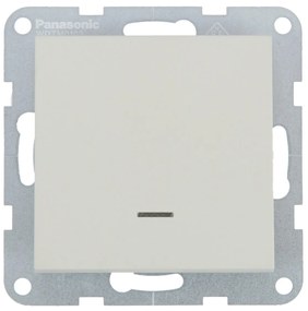 Intrerupator cu led 10A, IP20, Sandstone, Panasonic Karre Plus 55 Soft Touch