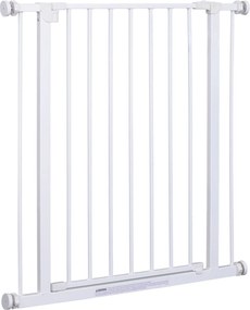 Poarta de Siguranta PawHut pentru Copii si Animale de Companie Alb 76-82x76cm | Aosom Romania