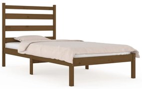 3103641 vidaXL Cadru de pat, maro miere, 100x200 cm, lemn masiv de pin