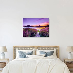 Tablou pe sticlă cu lac (70x50 cm)