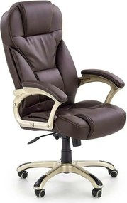 Scaun de birou DESMOND, maro inchis, piele ecologica, 67x70x112/119 cm