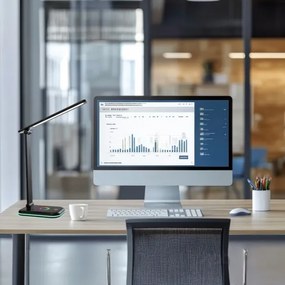 Lampă LED RGBW dimabilă de masă NOBLITE LED/7W/5V 3000/4000/6500K negru