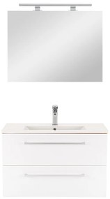 Mobilier complet de baie Vario Clam 80 stejar-alb