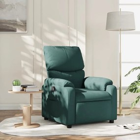 vidaXL Fotoliu rabatabil, verde închis, material textil