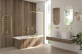 Supapa termostatica, auriu mat, pentru calorifer baie, stanga, Deante Auriu mat