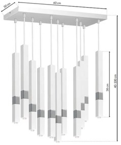 LED Lustră pe cablu CASTRO 11xG9/7W/230V