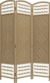 HOMCOM Paravan interior din lemn separator de cameră despărțitură pliabilă 3 panouri 120 x 170 cm lemn natural | Aosom Romania