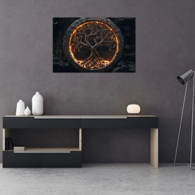 Tablou – Arborele vieții în lavă I. (90x60 cm)