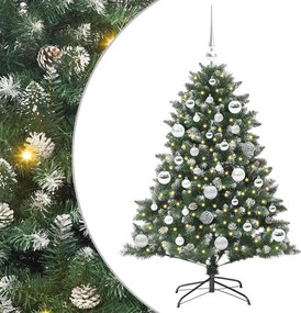 vidaXL Brad de Crăciun artificial Verde 120 cm PVC și Plastic și Oțel